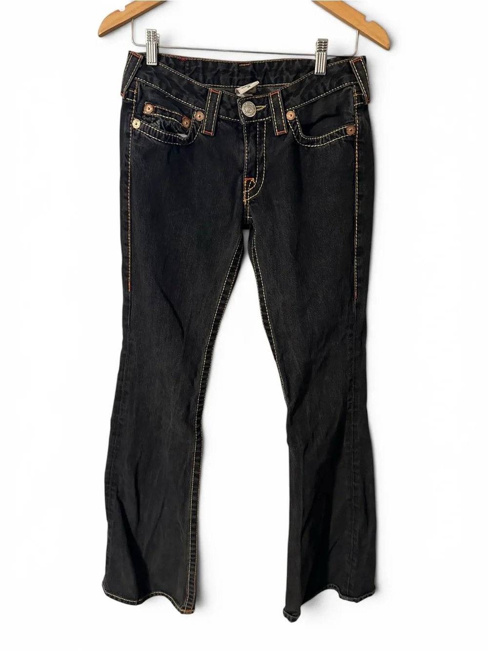 Vintage Y2K True Religion Becky low rise boot cut jeans black